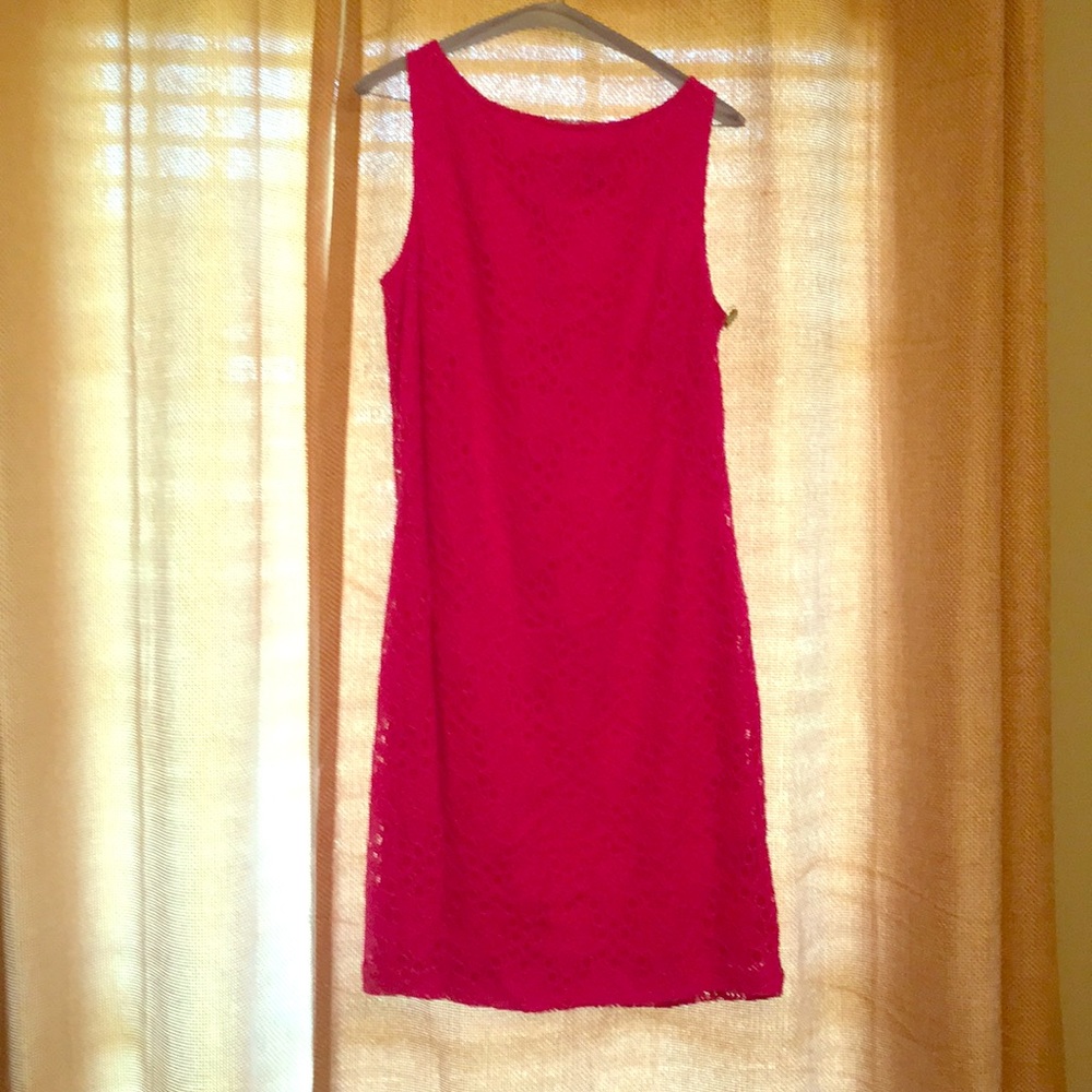 Magenta lace dress